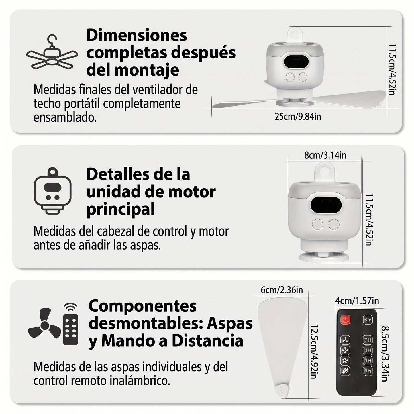 Ventilador de techo portátil - ARIVO