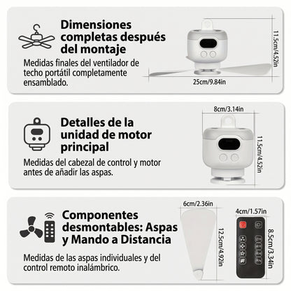 Ventilador de techo portátil - ARIVO
