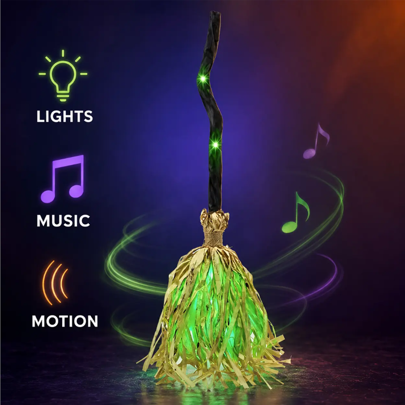 Spooky Walking Witch Broom