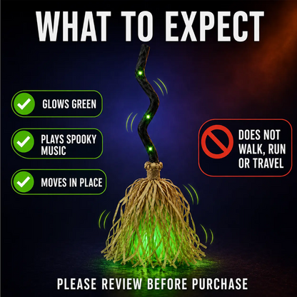 Spooky Walking Witch Broom