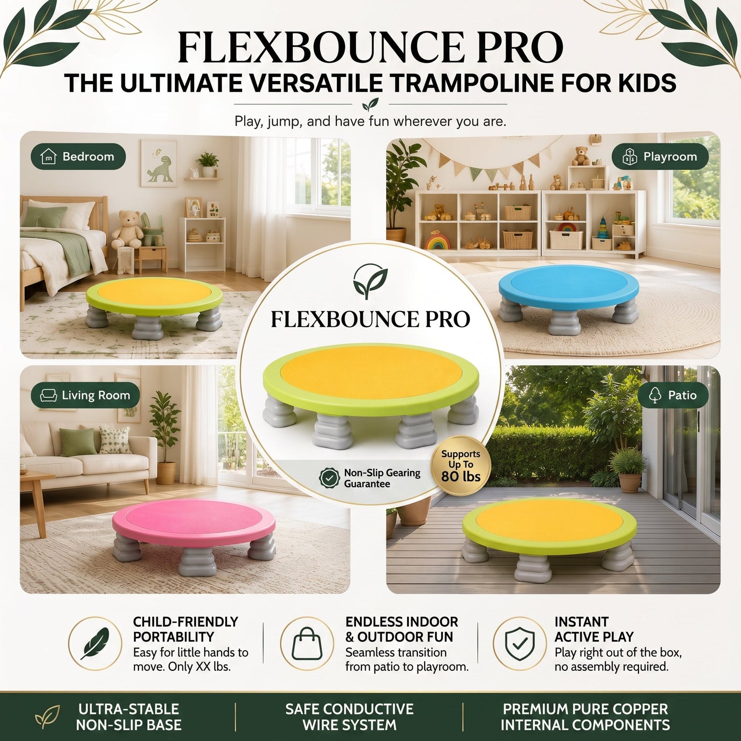 FlexBounce Pro Mini Fitness Trampoline