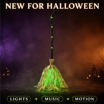 Spooky Walking Witch Broom