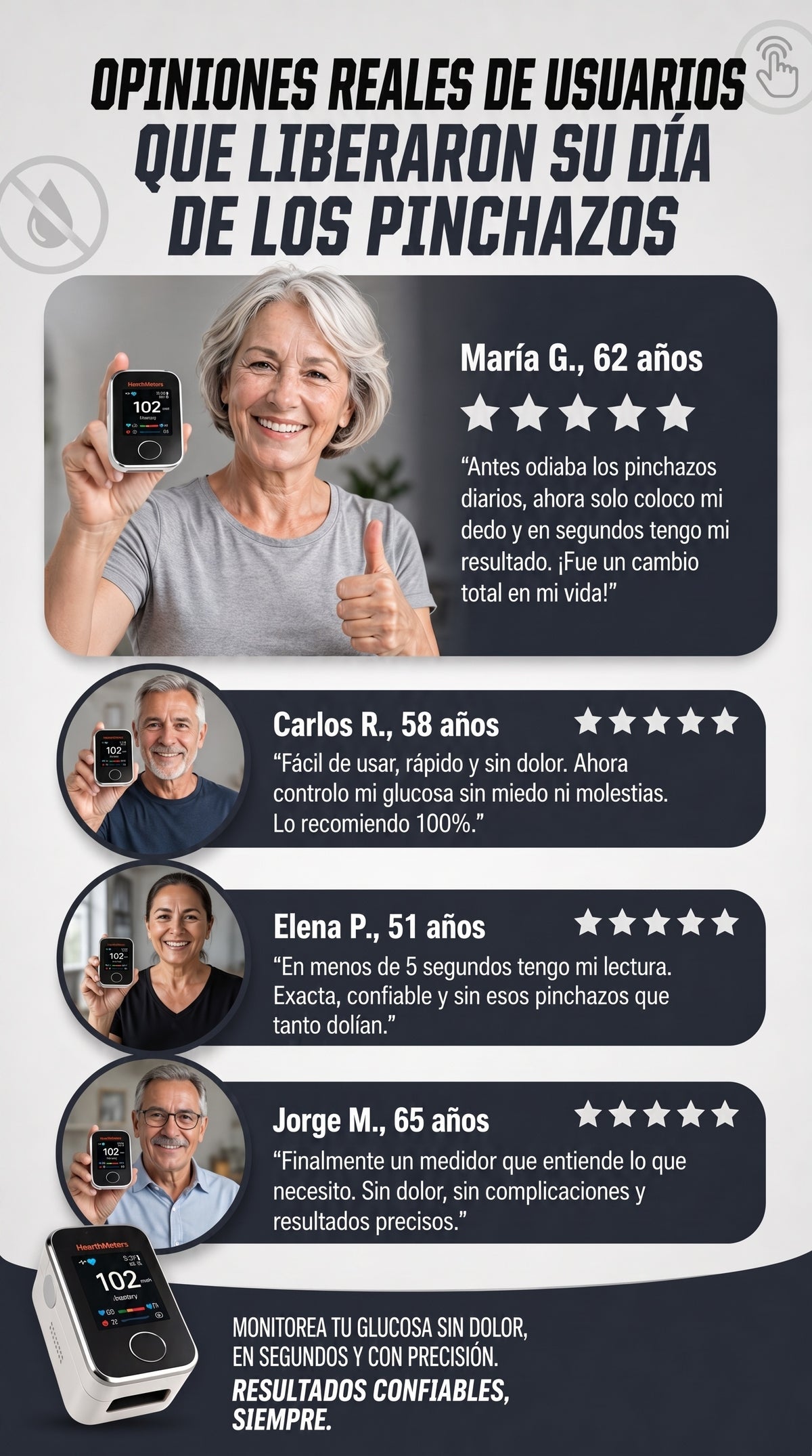 Monitor glucosa sin pinchazos GlucoSmart